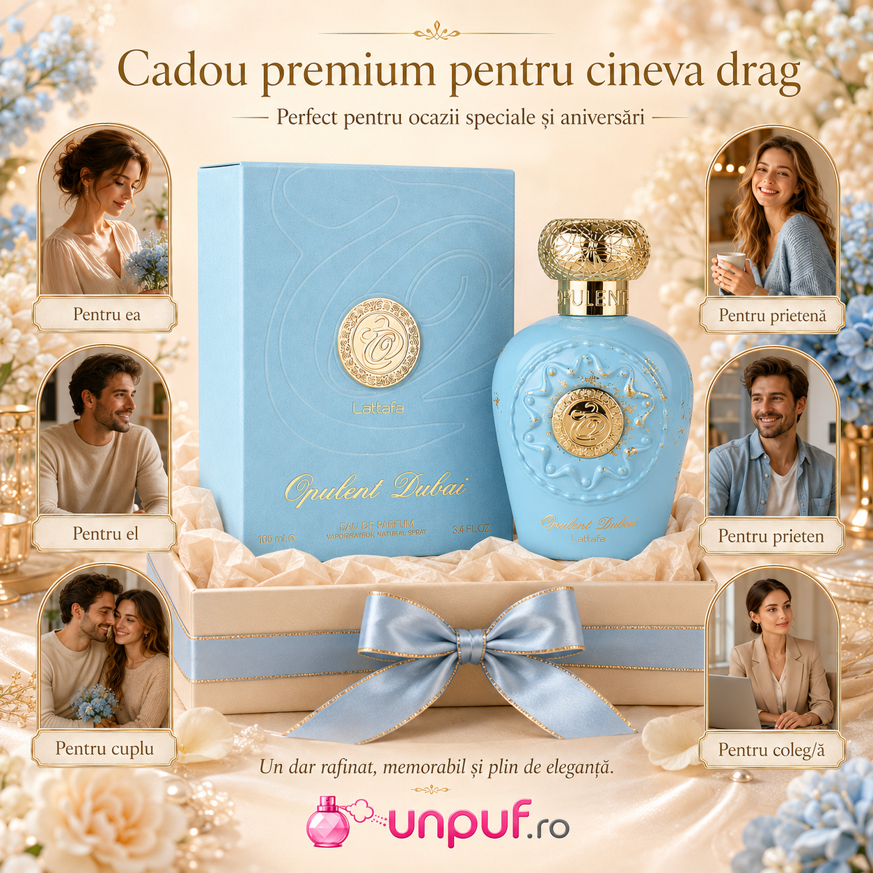 Parfum Arăbesc Opulent Dubai Lattafa cadou premium pentru femei bărbați prietenă prieten colegă coleg sau cuplu